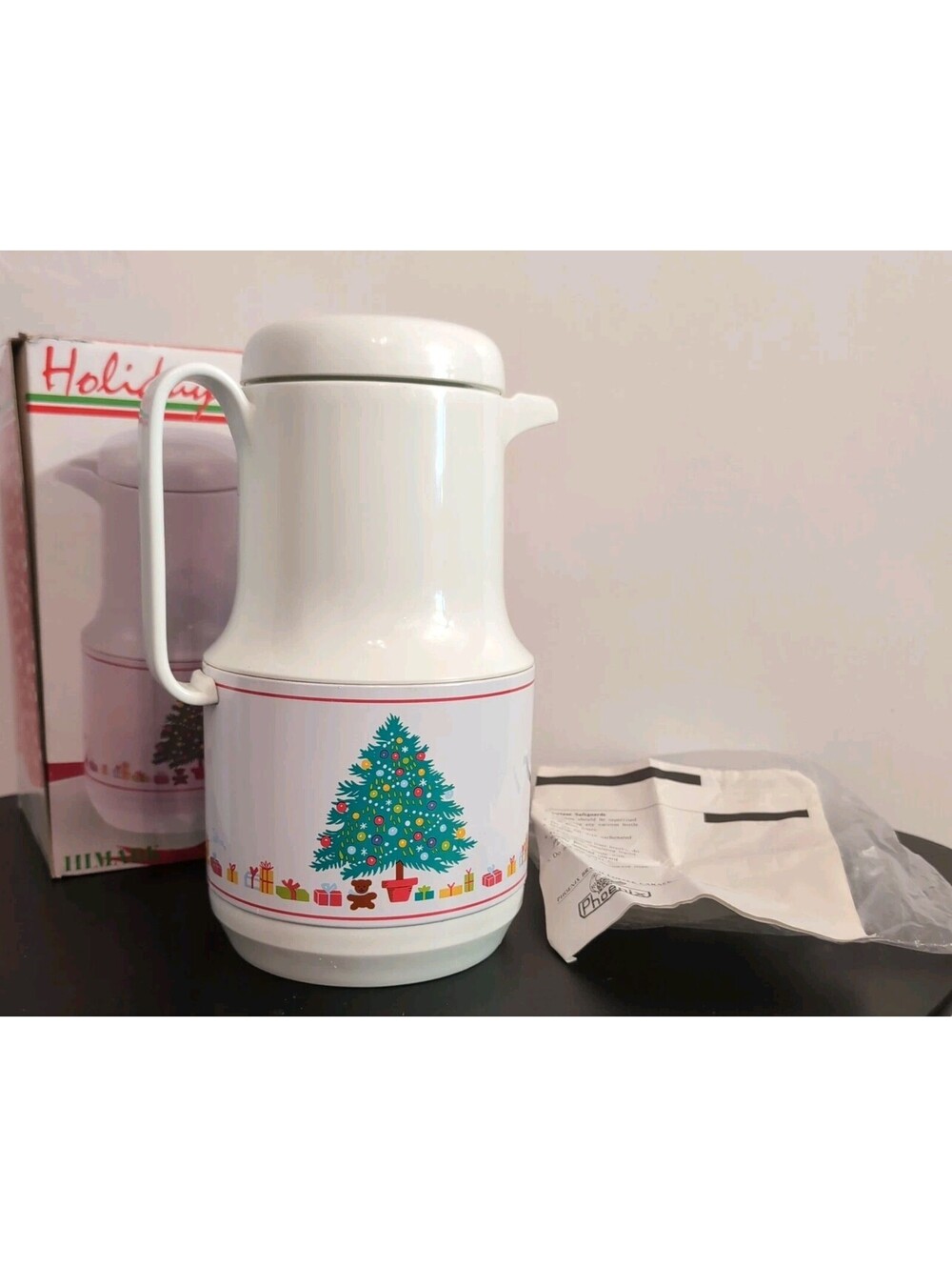 Vintage Christmas Carafe|Therma|l Vacuum| Holiday| EUC| Himark| Hot & Cold